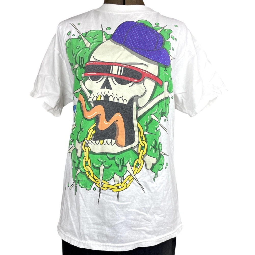 Vintage‎ T-Shirt Mens (M) Screaming Skull Graphic ALSTYLE Surf Skate Punk Cotton